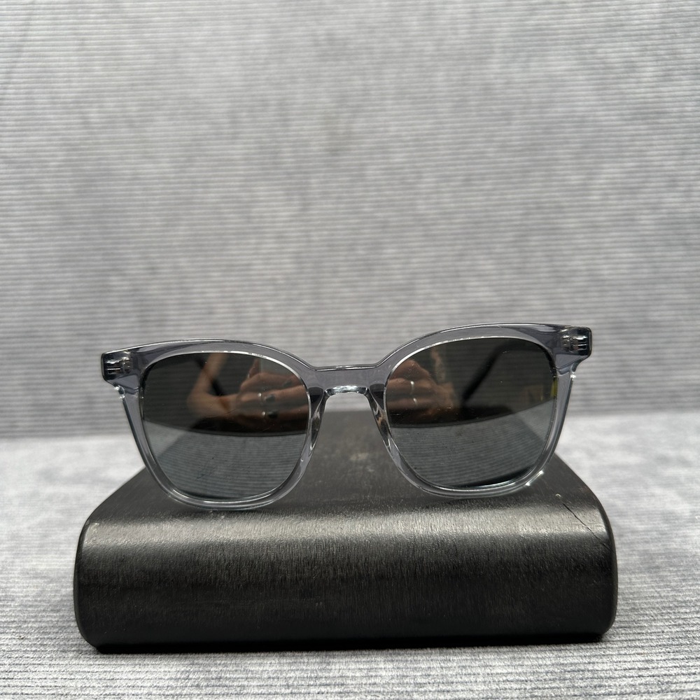 Warby Parker Griffin M 371 Y2K Sunglasses Clear Grey Square Frames 49-19-145
